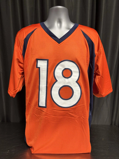 Custom Unsigned Peyton Manning Orange Jersey XL