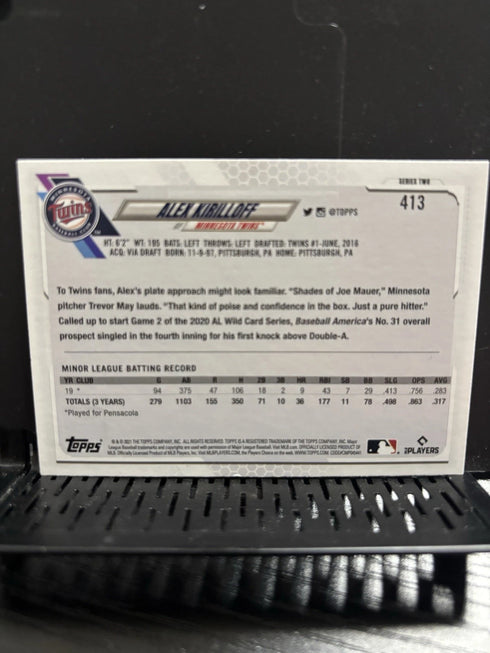 2021 Topps - Image Variation Alex Kirilloff #413 Vertical, Glove in Hand (RC)