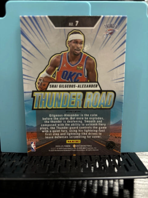2024-25 Panini Mosaic - Thunder Road Shai Gilgeous-Alexander #7 Green Mosaic...