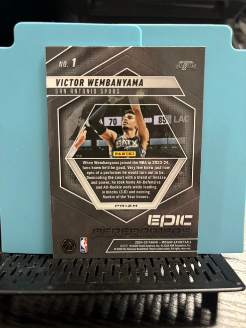 2024 Panini Mosaic Basketball Victor Wembanyama Epic Performers Green Mosaic