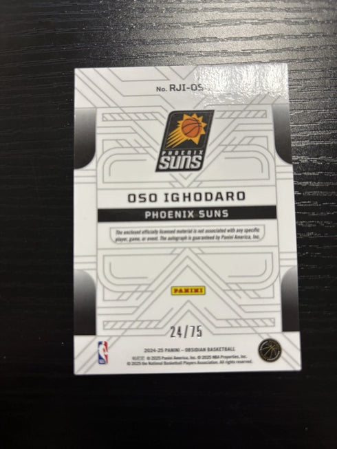 2024 Panini Obsidian Basketball Oso Ighodaro Rpa /75