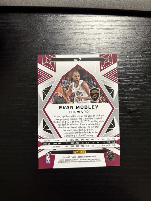 2024 Panini Obsidian Basketball Evan Mobley Silver