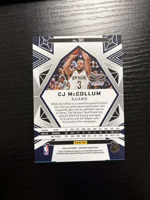 2024 Panini Obsidian Basketball CJ McCollum Silver