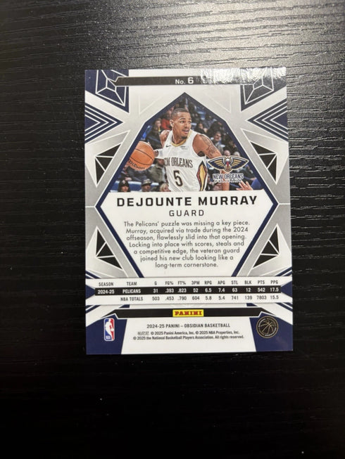 2024 Panini Obsidian Basketball Dejounte Murray Silver Base