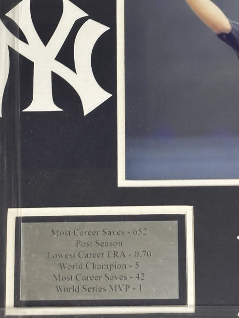 New York Yankees Mariano Rivera Framed With Name Plate Stat Plates