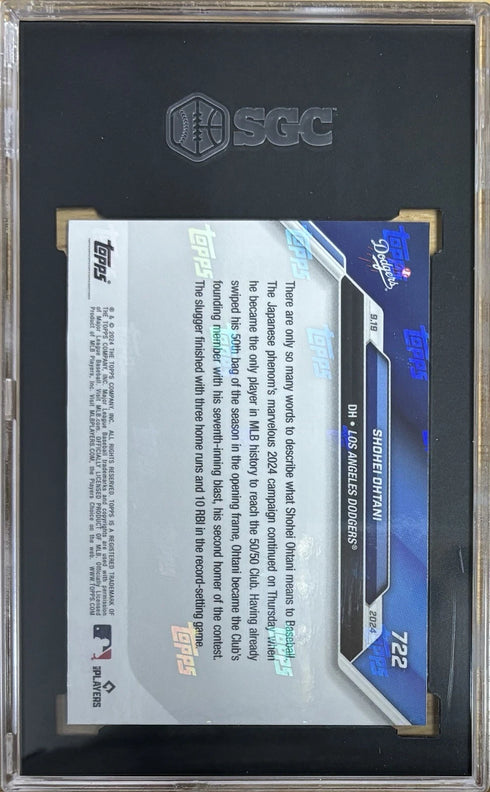 2024 Topps Now Shohei Ohtani Los Angeles Dodgers #722 SGC 8