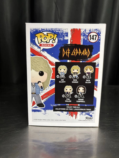 Joe Elliot Signed Def Leppard Funko Pop 147 JSA