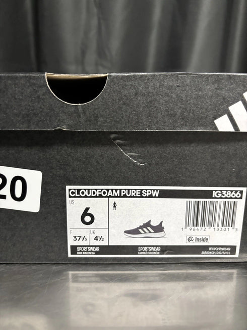 Adidas Women’s Size 6 Cloudfoam Pure SPW Black Shoes Brand New