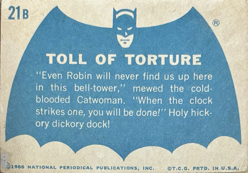 1966 National Periodical Batman Toll Of Torture #21B