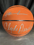 Houston Rockets Hakeem Olajuwon Clyde Drexler Signed Spalding Basketball JSA