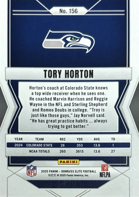 2025 Elite Tony Horton Seattle Seahawks Lavender Pyramids Rookie /649 #156