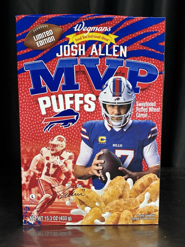 NFL Buffalo Bills Josh Allen Wegmans Limited Edition MVP Puffs Cereal