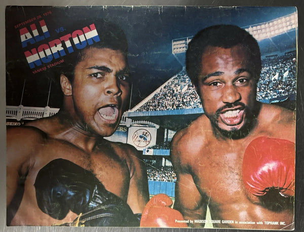 1976 Muhammad Ali vs. Ken Norton Boxing Program World Heavyweight Yankee Stadium