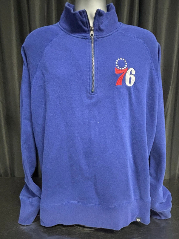 Philadelphia 76ers XXLarge Fleece 1/4 Zip Pull Over