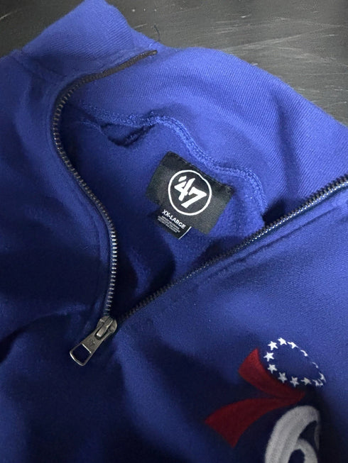 Philadelphia 76ers XXLarge Fleece 1/4 Zip Pull Over