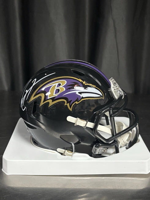 Baltimore Ravens Ray Lewis Signed Speed Mini Helmet Beckett