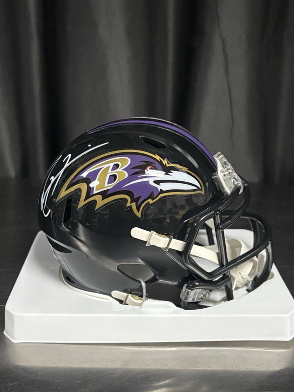 Baltimore Ravens Ray Lewis Signed Speed Mini Helmet Beckett