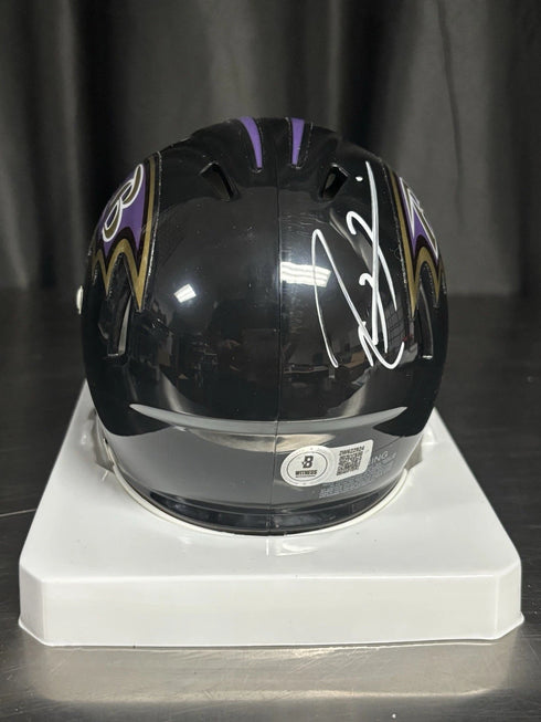 Baltimore Ravens Ray Lewis Signed Speed Mini Helmet Beckett