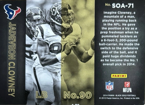 2014 Black And Gold Jadeveon Clowney Texans Seal Of Approval /149 #SOA-71