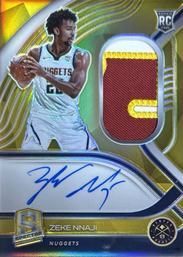 2020-21 Spectra Zeke Nnaji Denver Nuggets Gold RPA 02/10 #183