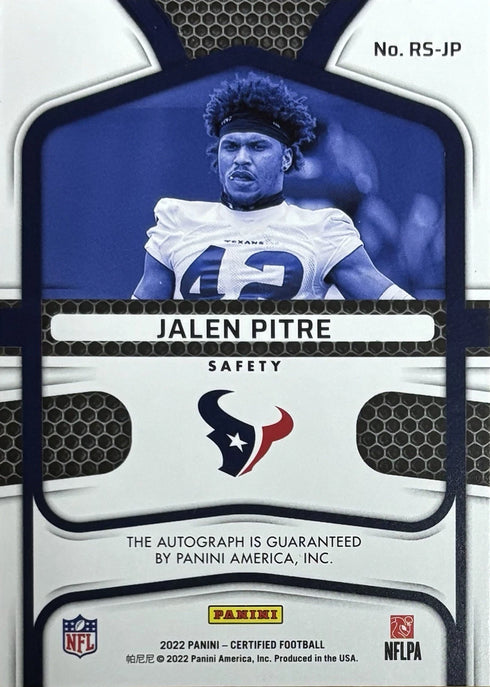 2022 Certified Jalen Pitre Houston Texans Rookie Signatures/149 #RS-JP
