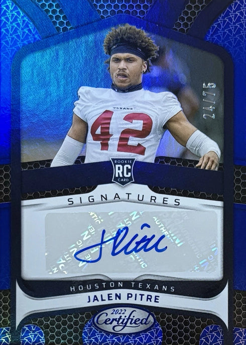2022 Certified Jalen Pitre Houston Texans Rookie Signatures /75 #RS-JP