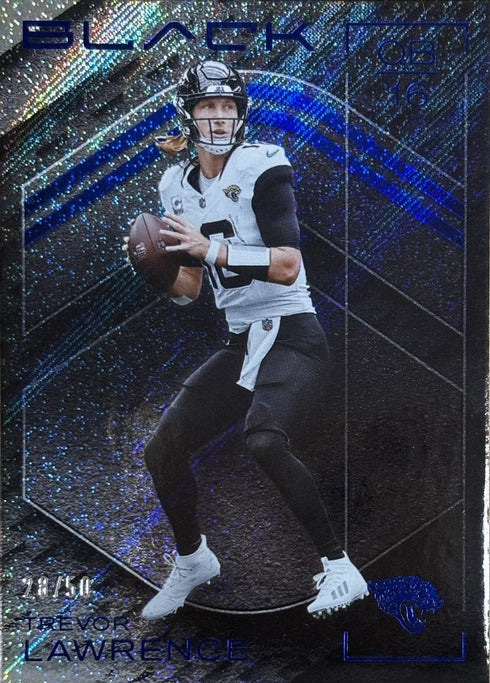 2025 Black Trevor Lawrence Jacksonville Jaguars Blue Sapphire /50 #33