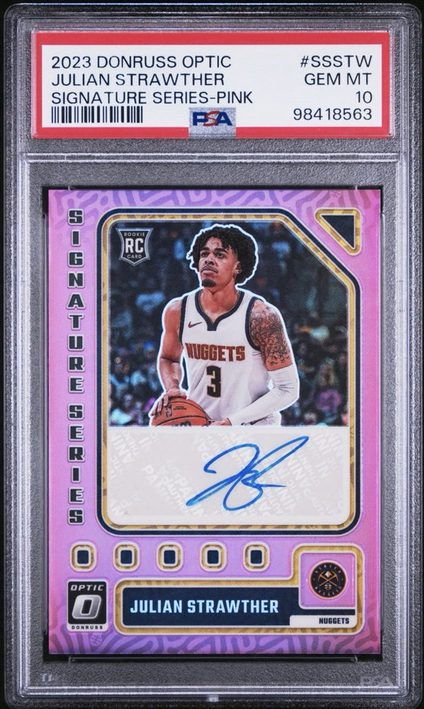 2023 Optic Julian Strawther Signature Series Pink #SSSTW PSA 10