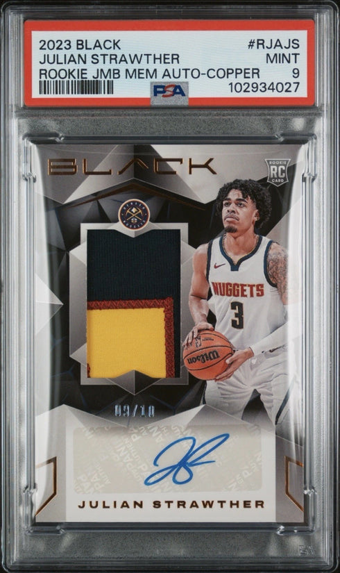 2023 Black Julian Strawther Denver Nuggets RPA Copper /10 #RJAJS PSA 9