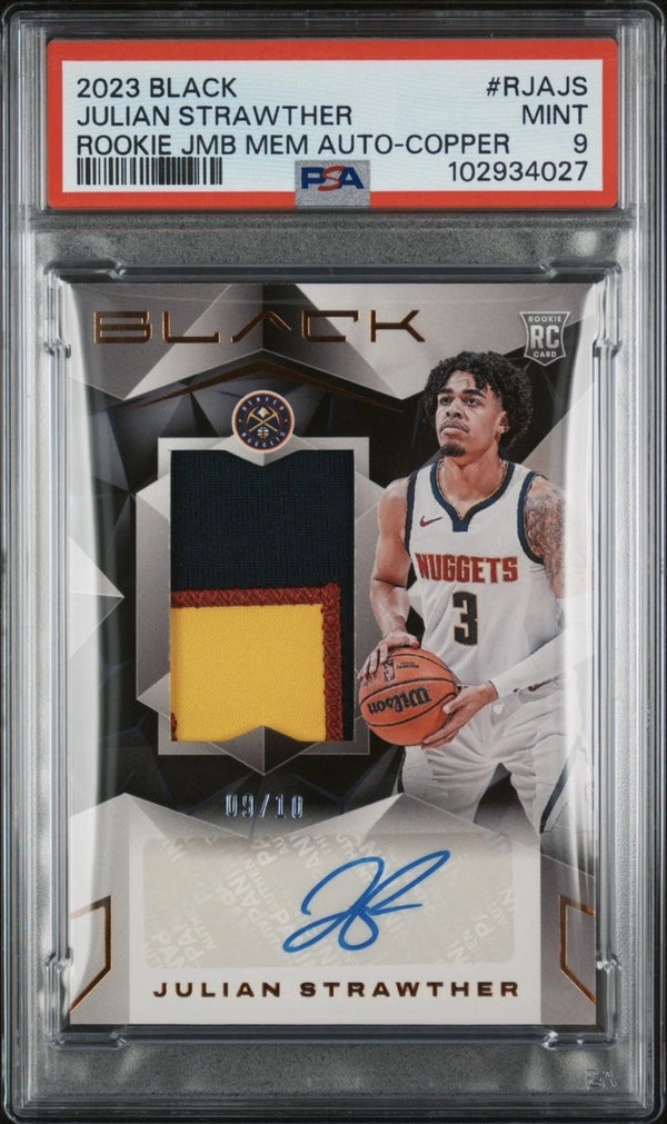 2023 Black Julian Strawther Denver Nuggets RPA Copper /10 #RJAJS PSA 9