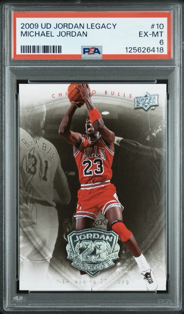 2009 UD Jordan Legacy Michael Jordan Chicago Bulls #10 PSA 6