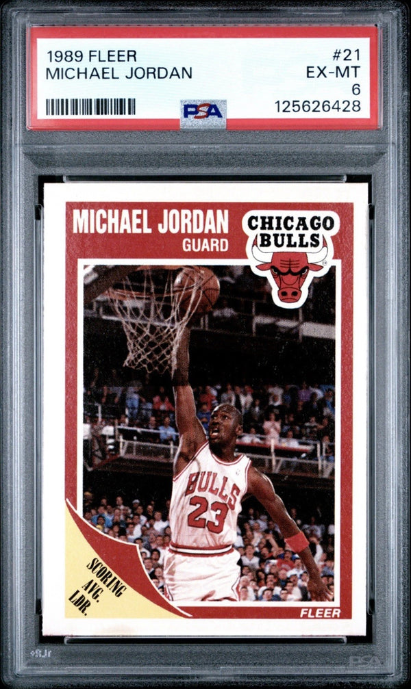 1989 Fleer Michael Jordan Chicago Bulls #21 PSA 6