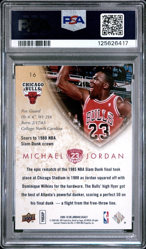 2008 UD Jordan Legacy Michael Jordan Chicago Bulls #16 PSA 10