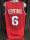 Philadelphia 76ers Julius Erving Signed Red Jersey Tristar