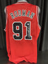 Chicago Bulls Dennis Rodman Signed Red Jersey Beckett