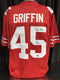 Ohio State Buckeyes Archie Griffin Signed Red Jersey HT 74/75 Inscr Beckett