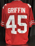 Ohio State Buckeyes Archie Griffin Signed Red Jersey HT 74/75 Inscr Beckett