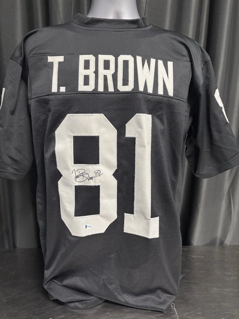 Oakland Raiders Tim Brown Signed Black Jersey Beckett