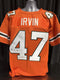 Miami Hurricanes Micheal Irvin Signed Orange Jersey PSA/DNA