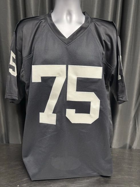 Oakland Raiders Howie Long Signed Black Jersey Tristar
