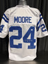 Baltimore Colts Lenny Moore Signed White Jersey HOF 75 Inscr JSA