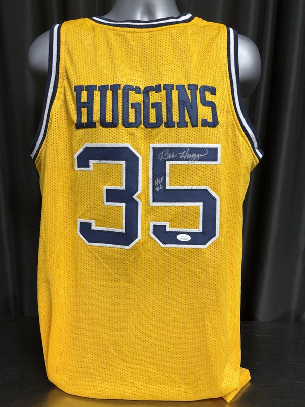 West Virginia Mountaineers Bob Huggins Signed Yellow Jersey HOF 22 Inscr JSA