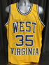 West Virginia Mountaineers Bob Huggins Signed Yellow Jersey HOF 22 Inscr JSA