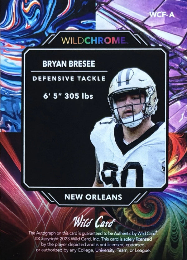2023 Wild Card Bryan Breese New Orleans Saints Wild Chrome RC Auto 1/1 #WCF-A