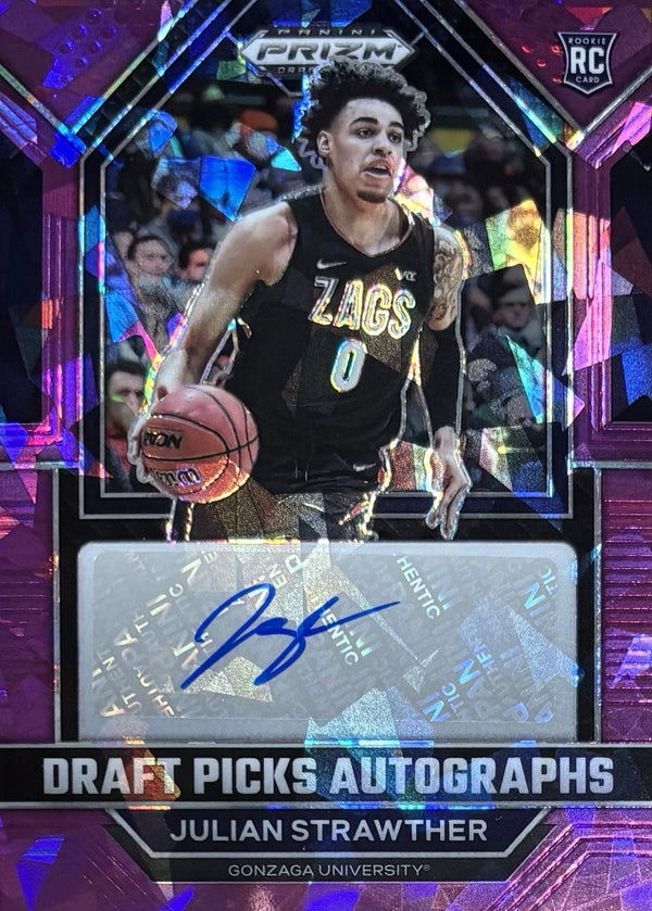 2023 Draft Picks Julian Strawther Gonzaga DP Autographs Cracked Ice /99 #DPA-JSw