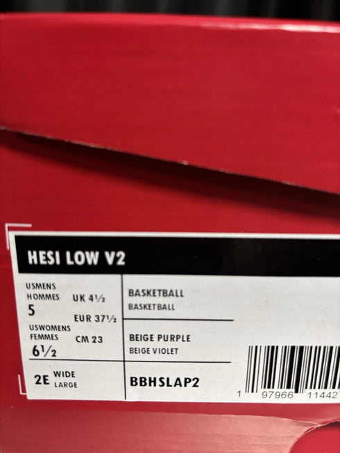 New Balance Men’s Size 5 Women’s Size 6.5 Hesi Low V2 Beige Purple Shoes New