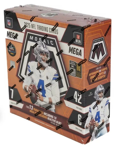 2025 Mosaic Football Mega Box Reactive Blue Exclusive