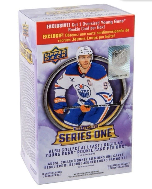 2025-26 Upper Deck Series 1 Hockey Blaster Exclusive Oversized Young Guns