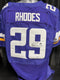 Minnesota Vikings Xavier Rhoades Signed Authentic Purple Jersey JSA