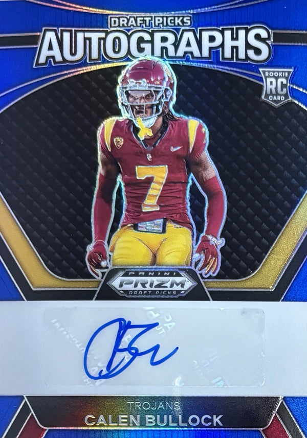 2024 Prizm Draft Picks Caleb Bullock USC Blue Auto /149 #DPA-CBK